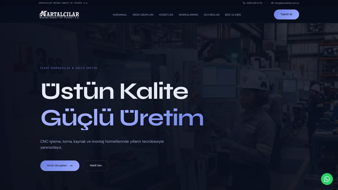 Kartalcılar Makina corporate site